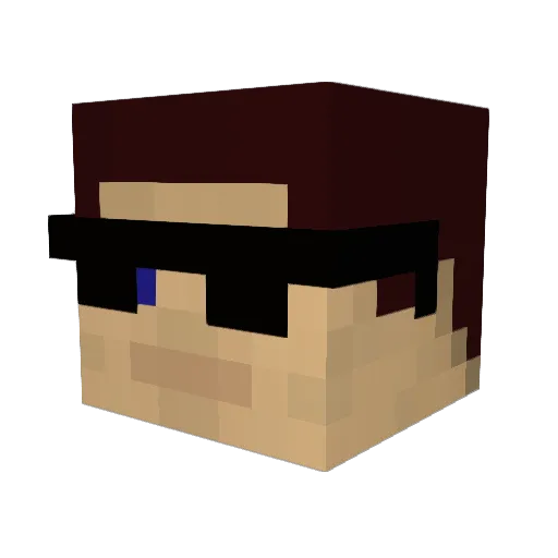 Sniper_D Minecraft avatar head, 3D render
