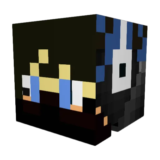 Sniperfury19 Minecraft avatar head, 3D render