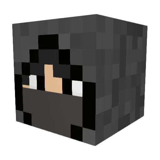 Sniperhlwc Minecraft avatar head, 3D render