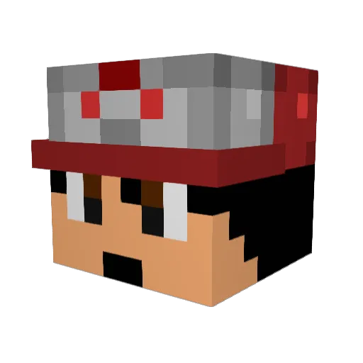 Sniperjudd Minecraft avatar head, 3D render