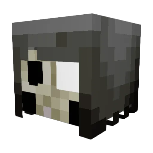 Sniperwrath Minecraft avatar head, 3D render
