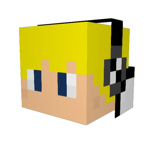 SnipesDoesMC Minecraft avatar head, 3D render