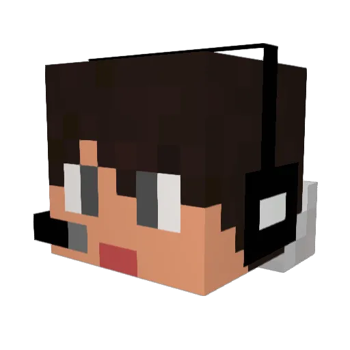 Snipjer Minecraft avatar head, 3D render