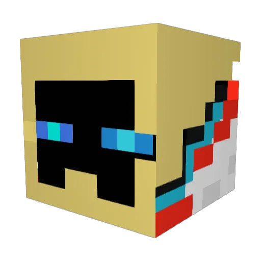 Snipollo Minecraft avatar head, 3D render