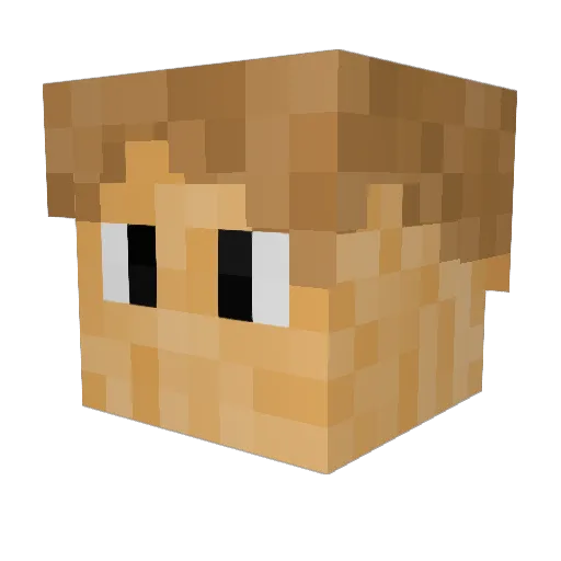 Snips07 Minecraft avatar head, 3D render