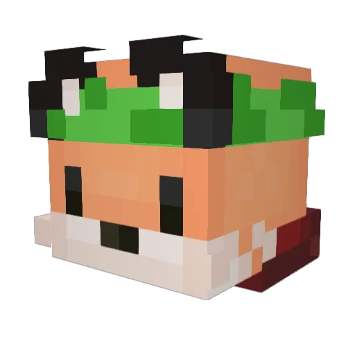 SnipsyDoodle Minecraft avatar head, 3D render