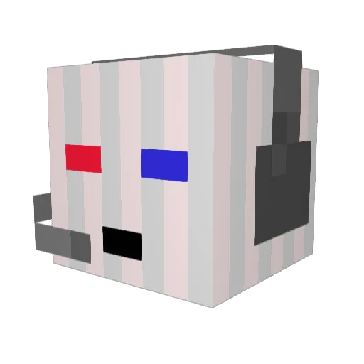 Snirkrel Minecraft avatar head, 3D render