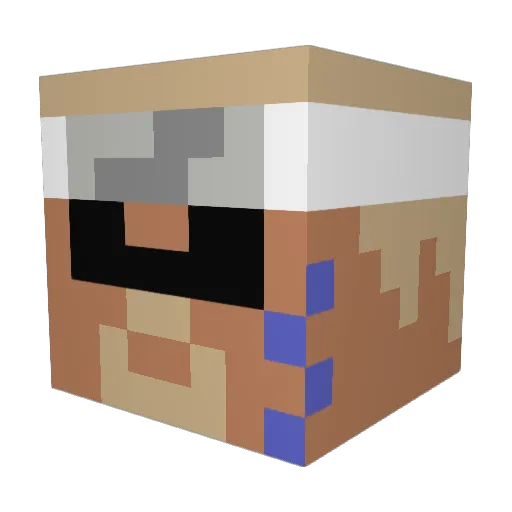 Snitch196 Minecraft avatar head, 3D render