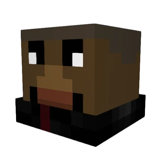 Snneek Minecraft avatar head, 3D render