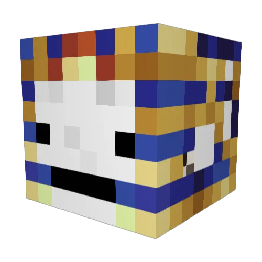 SnnowyyyMC Minecraft avatar head, 3D render