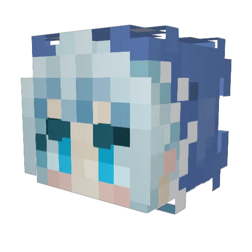 Snnug Minecraft avatar head, 3D render