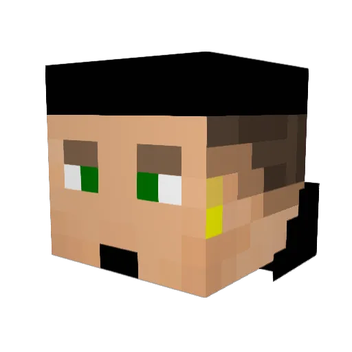 SnoWBro42 Minecraft avatar head, 3D render