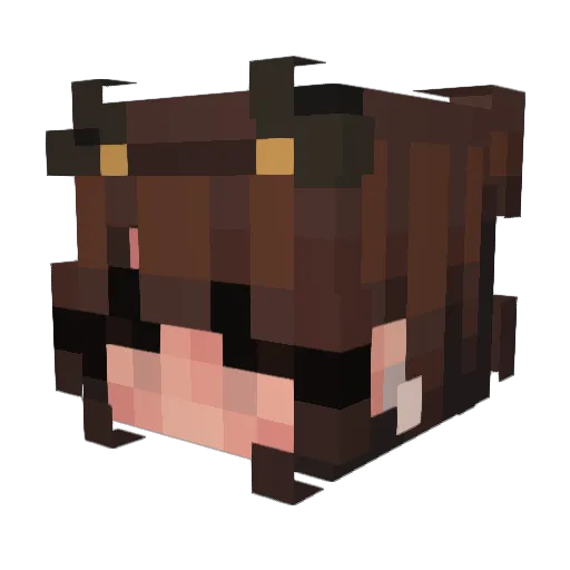 Sno_itzy Minecraft avatar head, 3D render