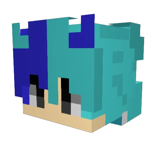 Snobuni Minecraft avatar head, 3D render