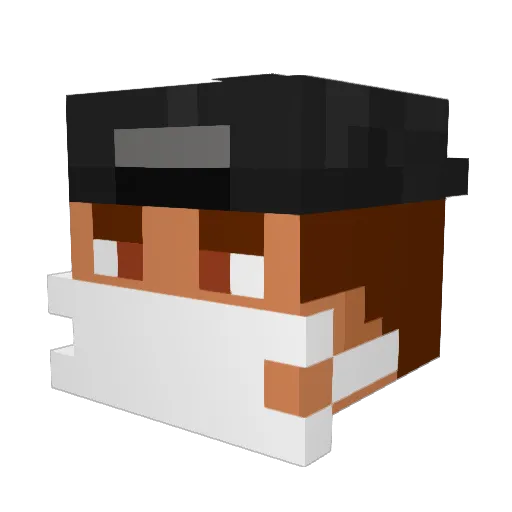SnockMock Minecraft avatar head, 3D render