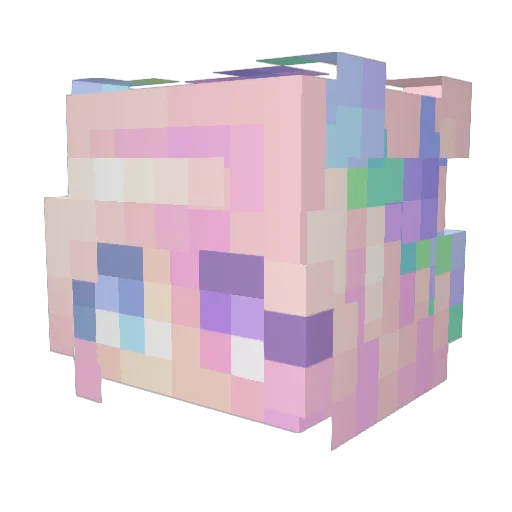 Snofire Minecraft avatar head, 3D render