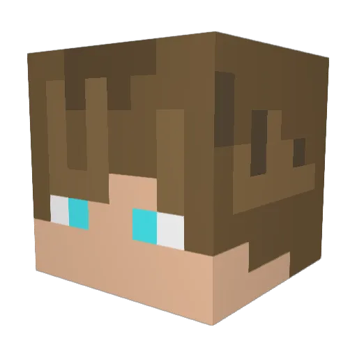 Snomyy Minecraft avatar head, 3D render