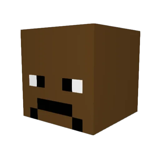 Snondeik Minecraft avatar head, 3D render