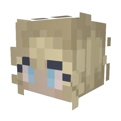 Snonflak Minecraft avatar head, 3D render