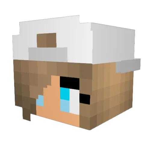 SnooUzi Minecraft avatar head, 3D render