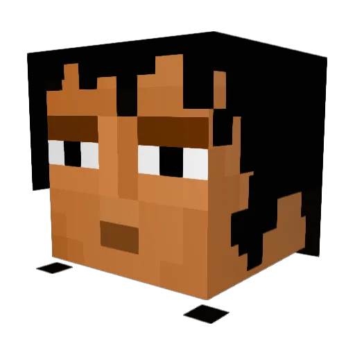 Snooglefoof Minecraft avatar head, 3D render