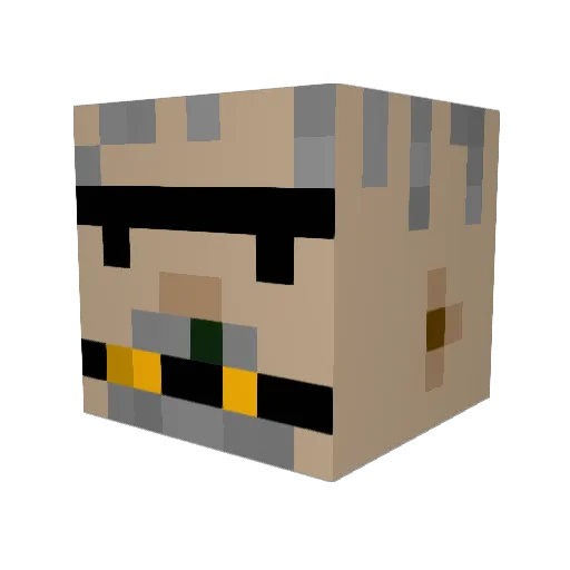 Snoop666 Minecraft avatar head, 3D render