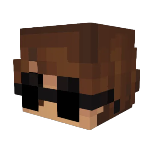 SnoopDoger Minecraft avatar head, 3D render
