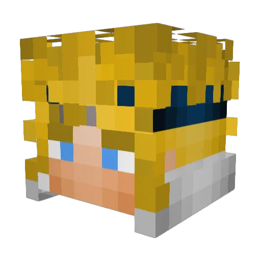 Snoopaille Minecraft avatar head, 3D render