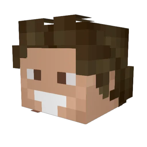 Snoopclay Minecraft avatar head, 3D render
