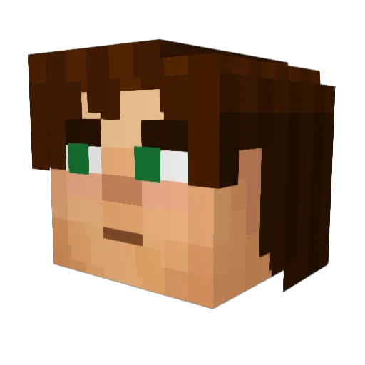 Snoopy256 Minecraft avatar head, 3D render