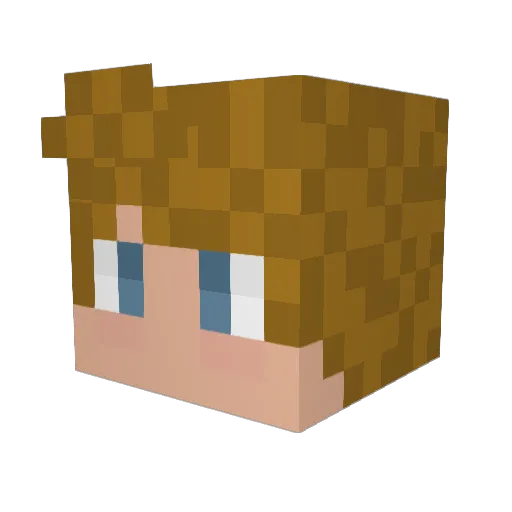 SnoopyV64 Minecraft avatar head, 3D render