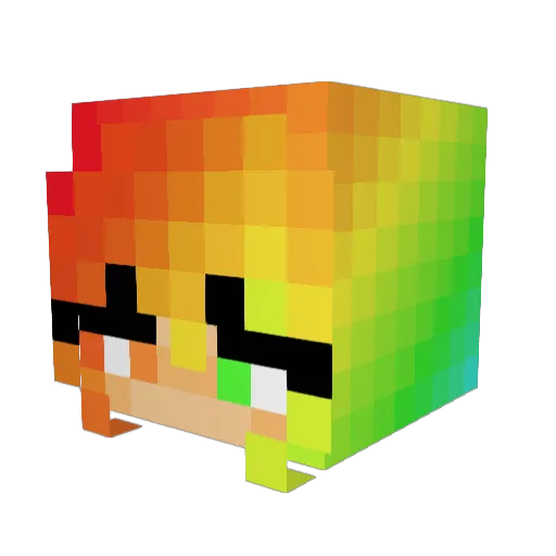 Snoopychicken Minecraft avatar head, 3D render
