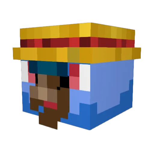 Snoopynoobie Minecraft avatar head, 3D render