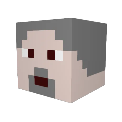 Snoopyvangogh34 Minecraft avatar head, 3D render