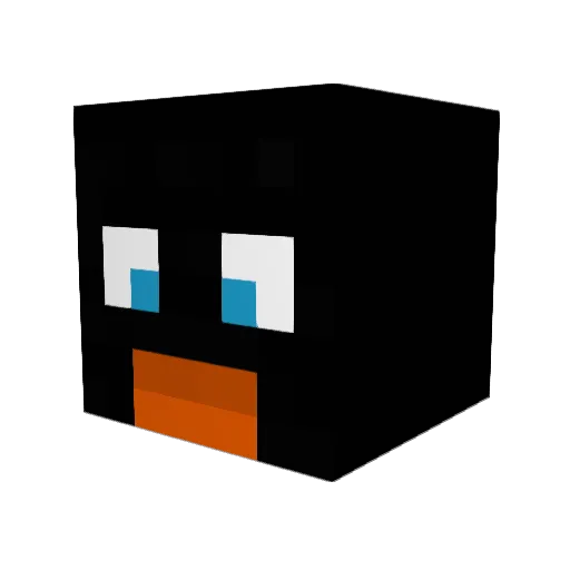 Snootet Minecraft avatar head, 3D render