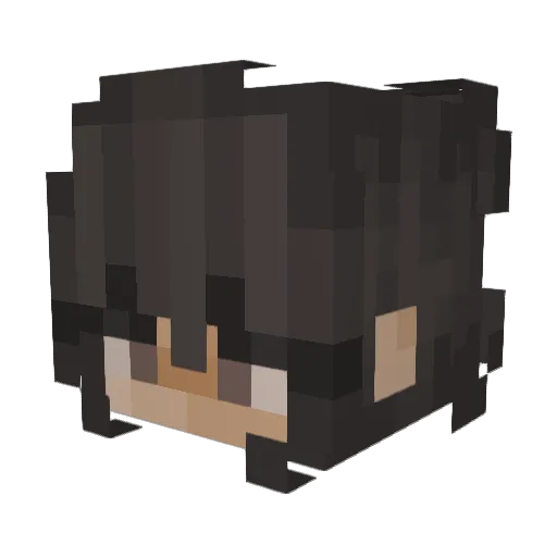 Snootier Minecraft avatar head, 3D render