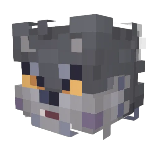 SnoozeySpook Minecraft avatar head, 3D render