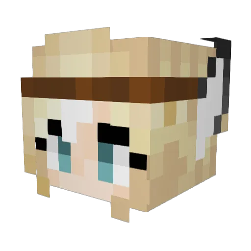 Snophiee Minecraft avatar head, 3D render