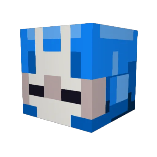 Snoralot Minecraft avatar head, 3D render