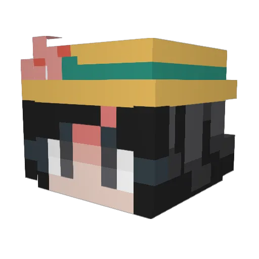 Snorkyuu_ Minecraft avatar head, 3D render