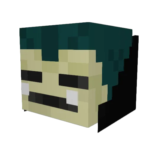 Snorlatz Minecraft avatar head, 3D render