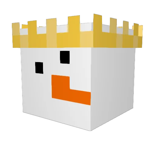 Snorldk Minecraft avatar head, 3D render