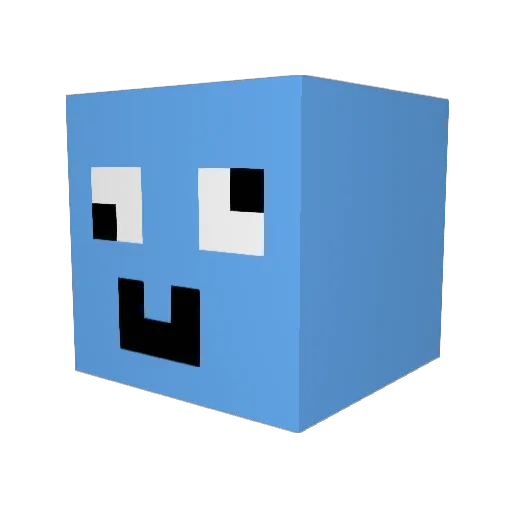 Snorlux Minecraft avatar head, 3D render
