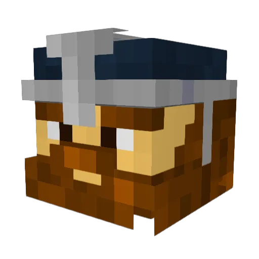 Snorri1 Minecraft avatar head, 3D render