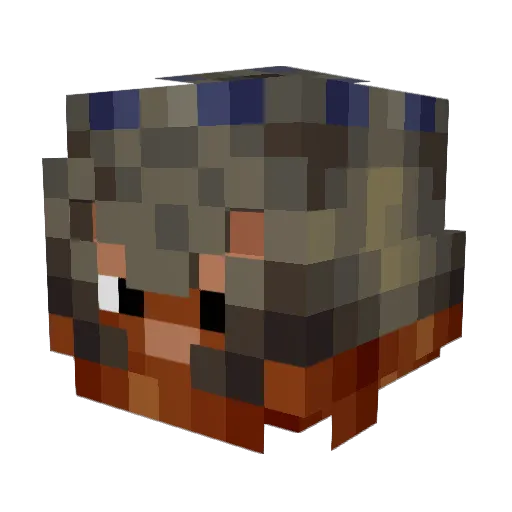 Snorry Minecraft avatar head, 3D render