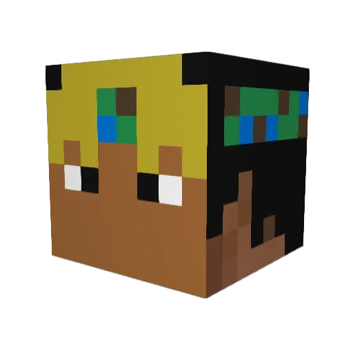 SnortOreos Minecraft avatar head, 3D render