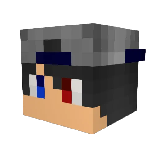 SnorthUK Minecraft avatar head, 3D render