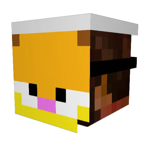 Snortlord Minecraft avatar head, 3D render