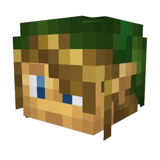 Snots123 Minecraft avatar head, 3D render