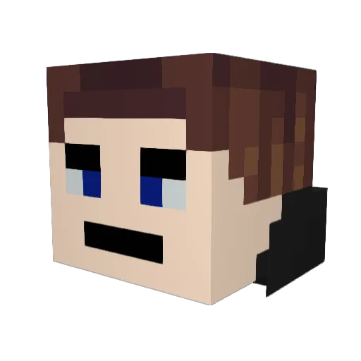 Snottco Minecraft avatar head, 3D render